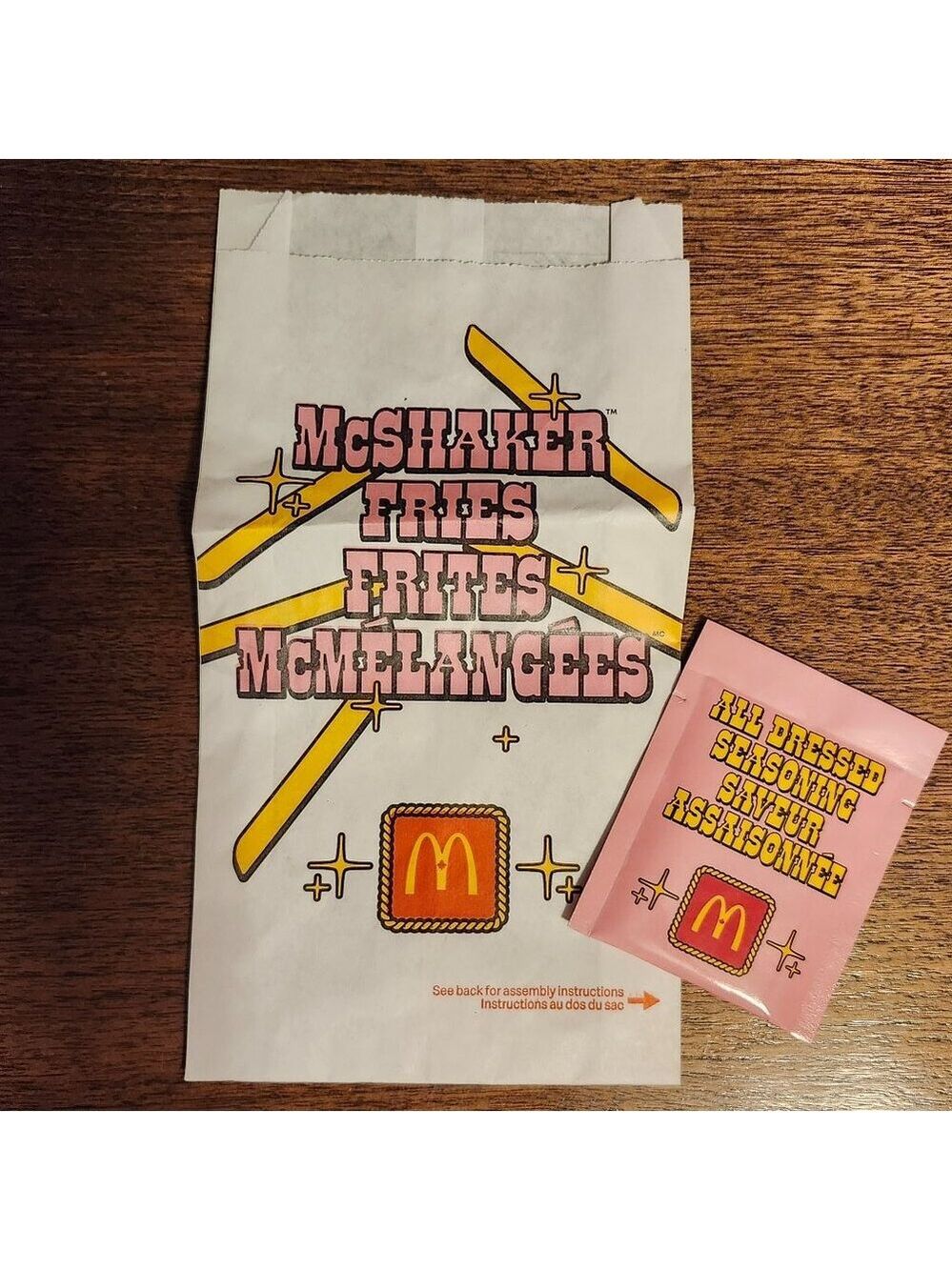 McDonald's Shania Twain Shaker Fries Seasoning Packet and Bag